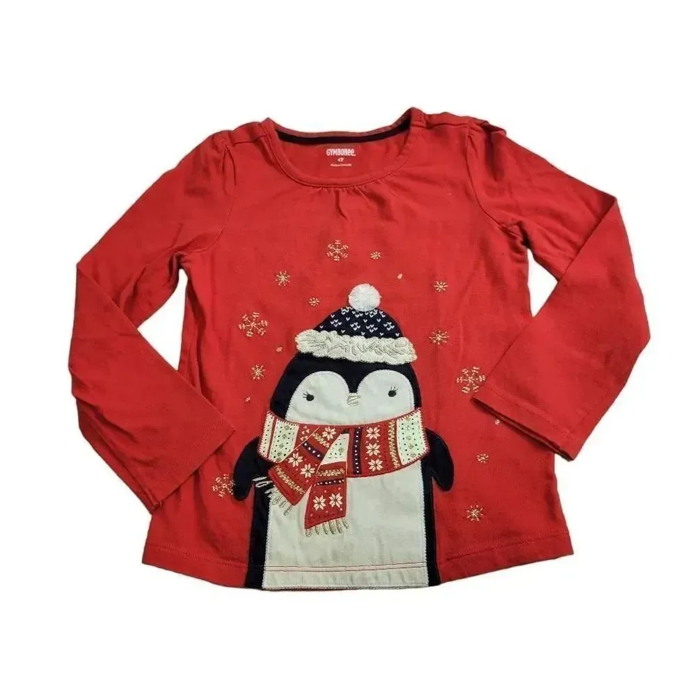 Gymboree winter penguin shirt 4T